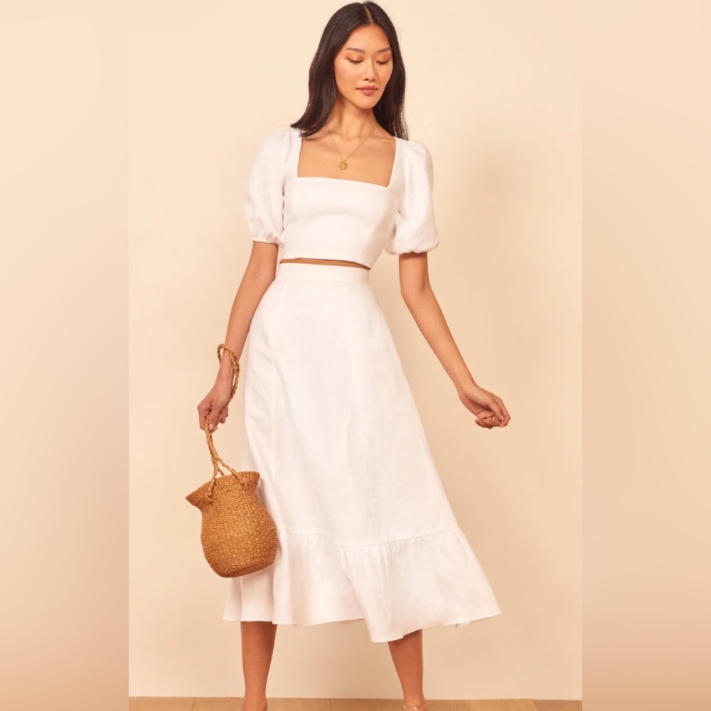 REFORMATION - Yucca Linen Two Piece, size 2